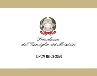 DPCM 8 marzo 2020