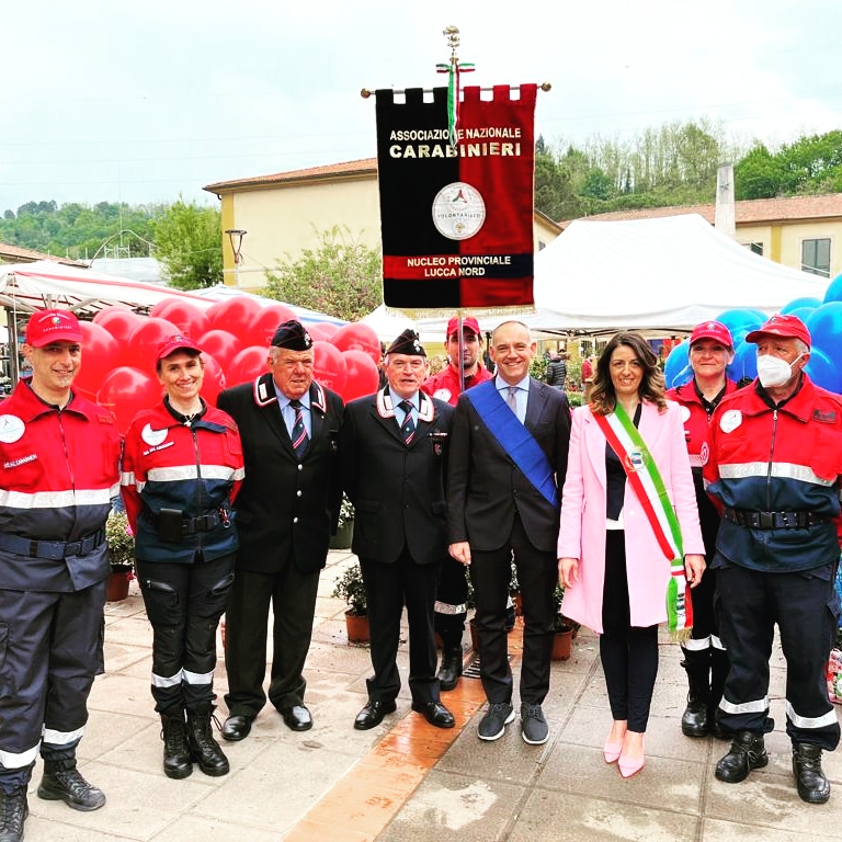 Insieme a Luca Menesini e Caterina Camoani a Fornaci di Barga per l'inaugurazione della Festa del 1 maggio