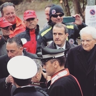 Servizio vigilanza Presidente Sergio Mattarella in visita a Sant'Anna di Stazzema